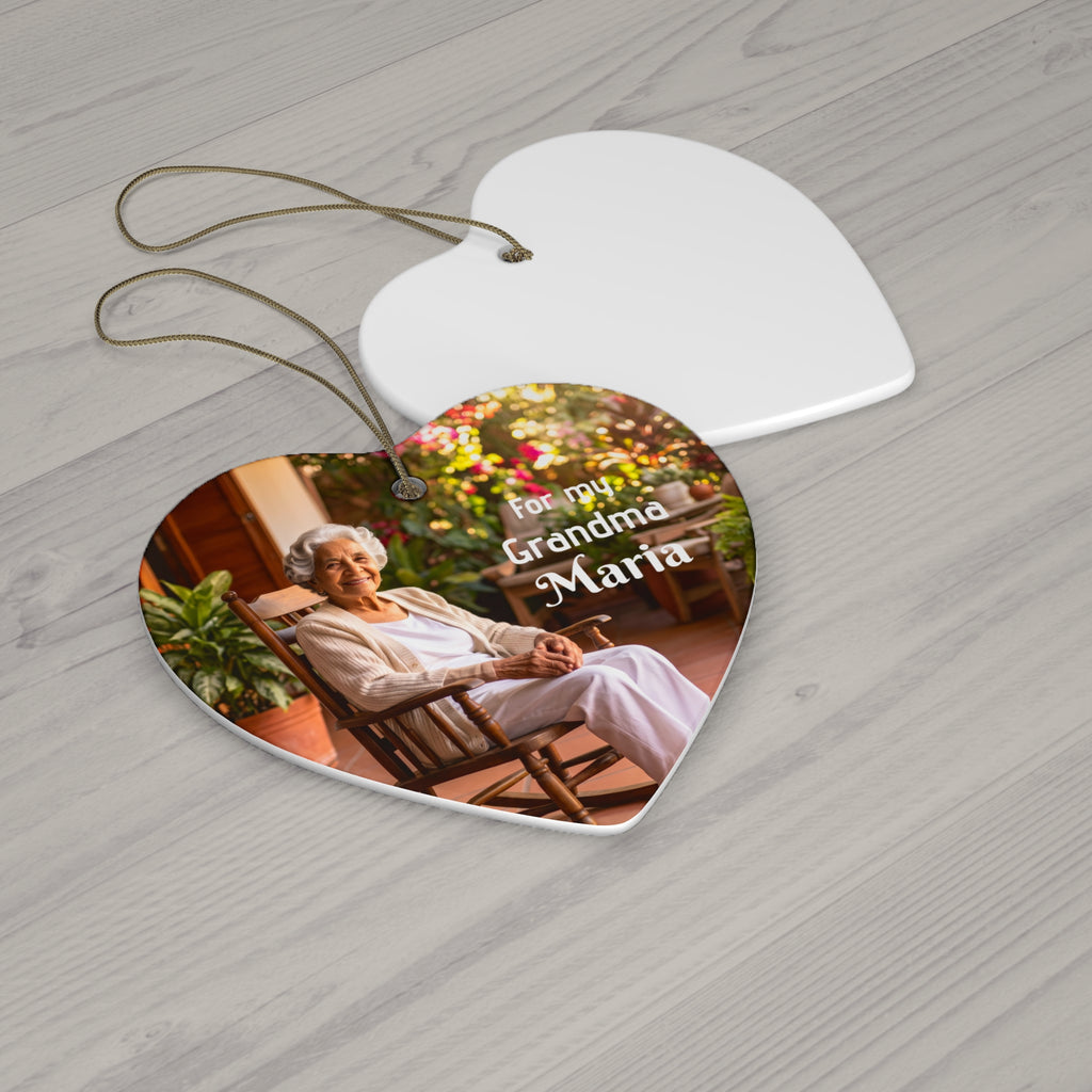 Ceramic Ornament – “For the Sweetest Aunt Nancy” Personalized Holiday Keepsake