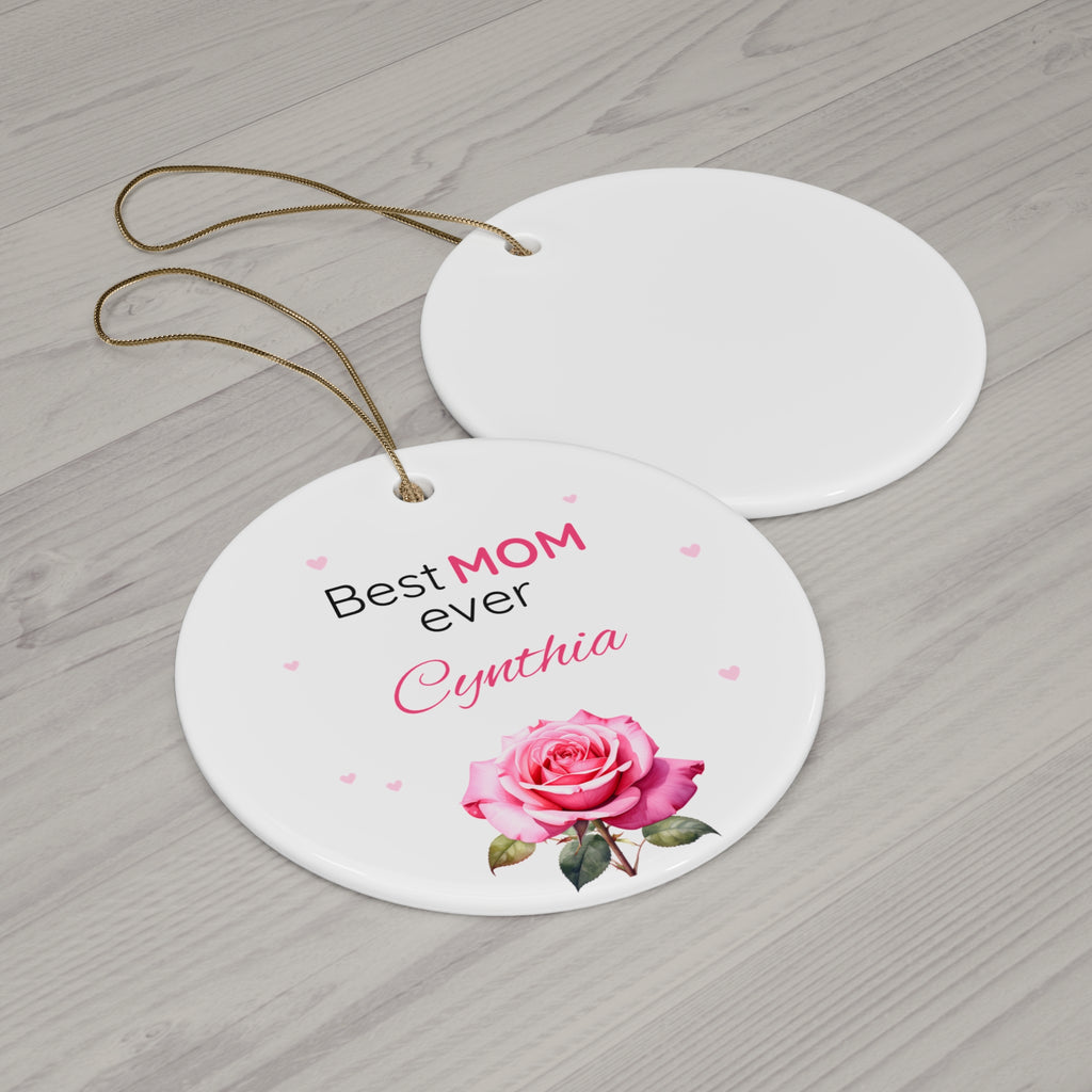 Ceramic Ornament – “For the Sweetest Aunt Nancy” Personalized Holiday Keepsake