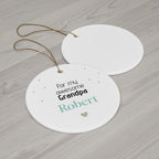 Ceramic Ornament – “For the Sweetest Aunt Nancy” Personalized Holiday Keepsake