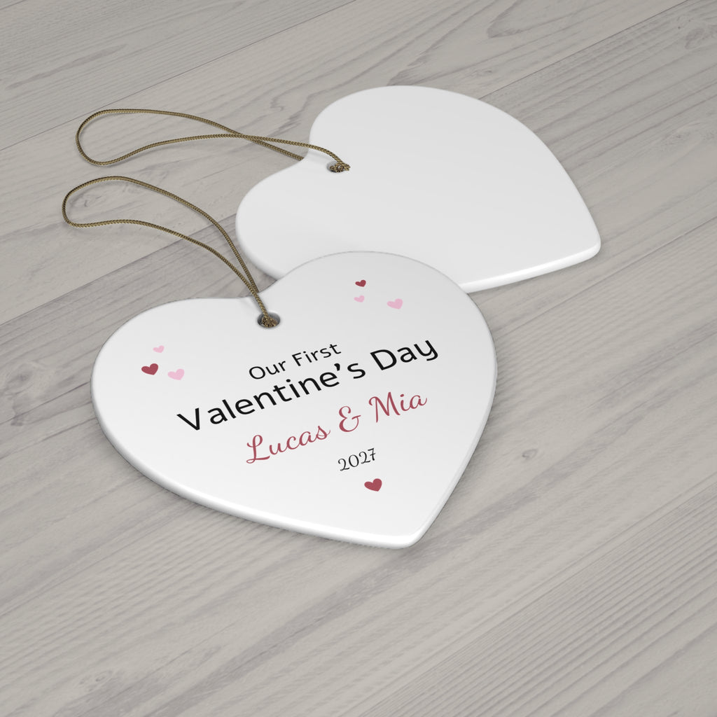 Personalized Baby Ornament — Cute Animal Car Ceramic Holiday Keepsake (Custom Name)