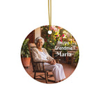 Ceramic Ornament – “For the Sweetest Aunt Nancy” Personalized Holiday Keepsake