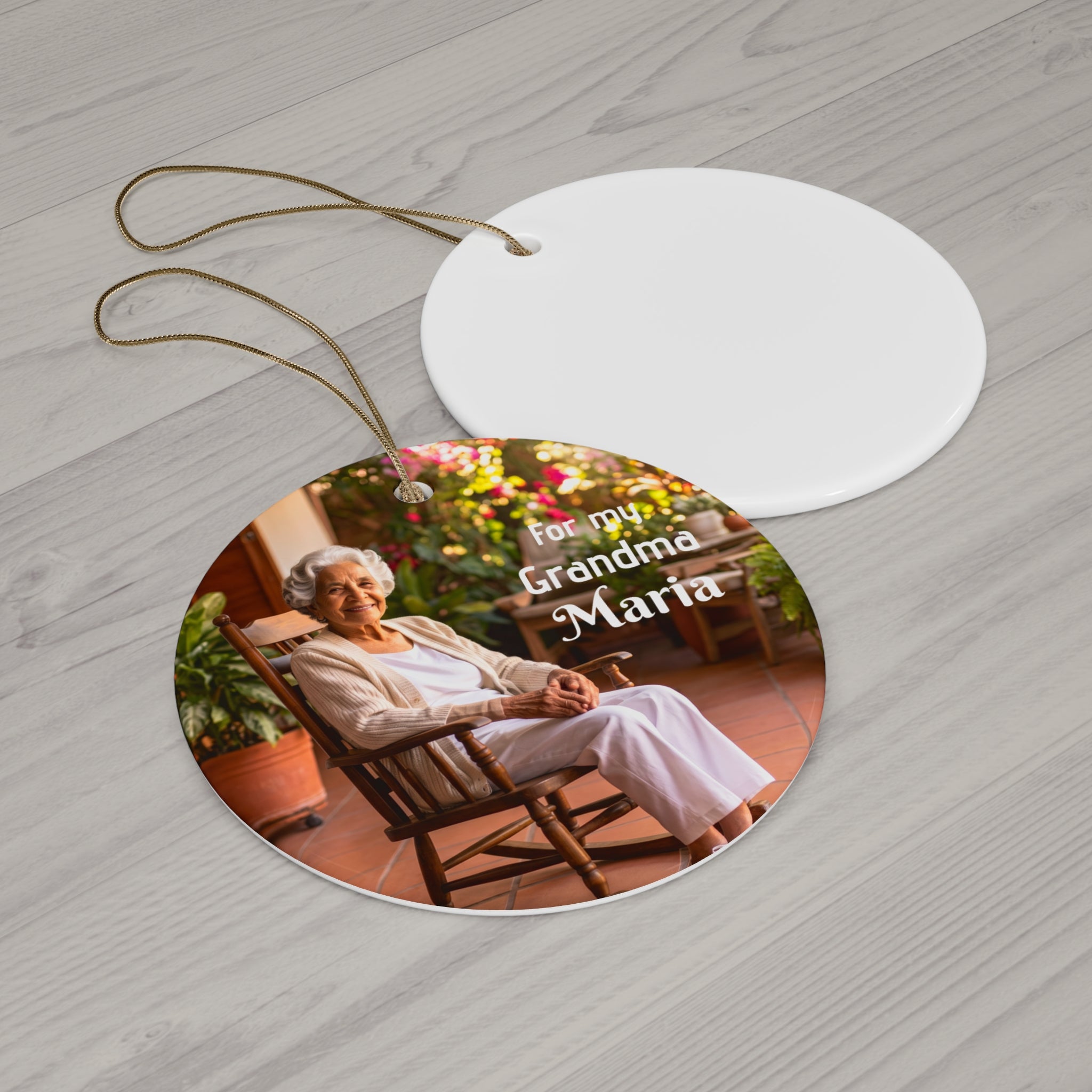 Ceramic Ornament – “For the Sweetest Aunt Nancy” Personalized Holiday Keepsake