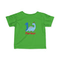 Personalized Infant Tee – Blue Birthday Dinosaur "1" with Name