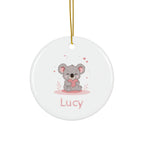 Koala Holding Heart Ceramic Ornament — Cute Baby Nursery & Valentine Keepsake