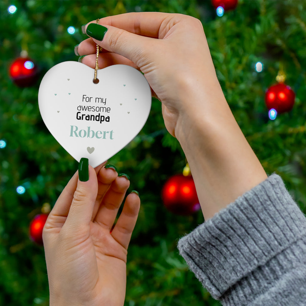 Ceramic Ornament – “For the Sweetest Aunt Nancy” Personalized Holiday Keepsake