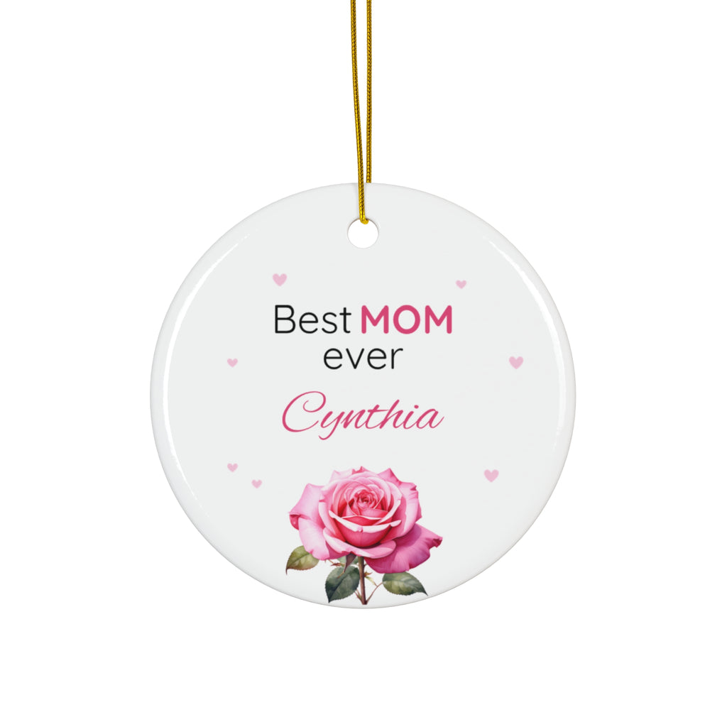 Ceramic Ornament – “For the Sweetest Aunt Nancy” Personalized Holiday Keepsake
