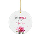 Ceramic Ornament – “For the Sweetest Aunt Nancy” Personalized Holiday Keepsake