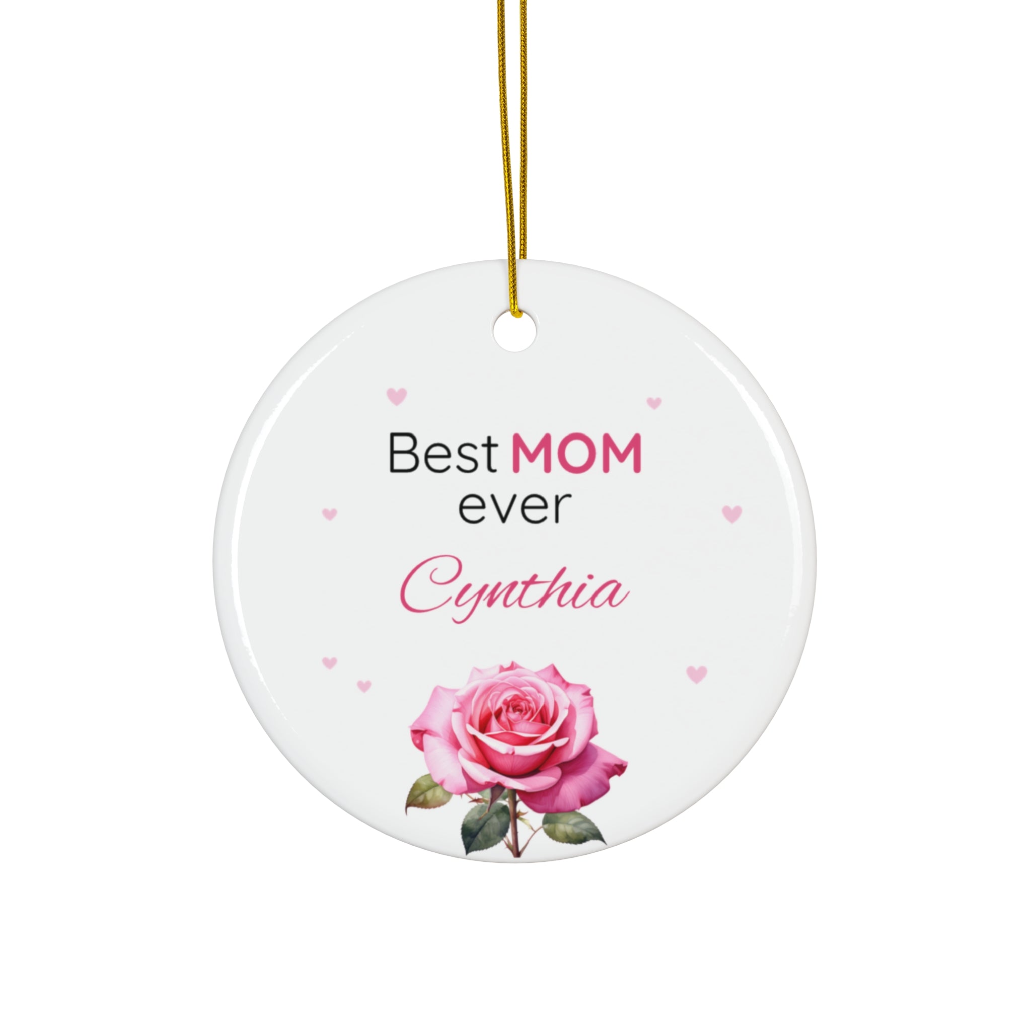 Ceramic Ornament – “For the Sweetest Aunt Nancy” Personalized Holiday Keepsake