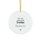 Ceramic Ornament – “For the Sweetest Aunt Nancy” Personalized Holiday Keepsake