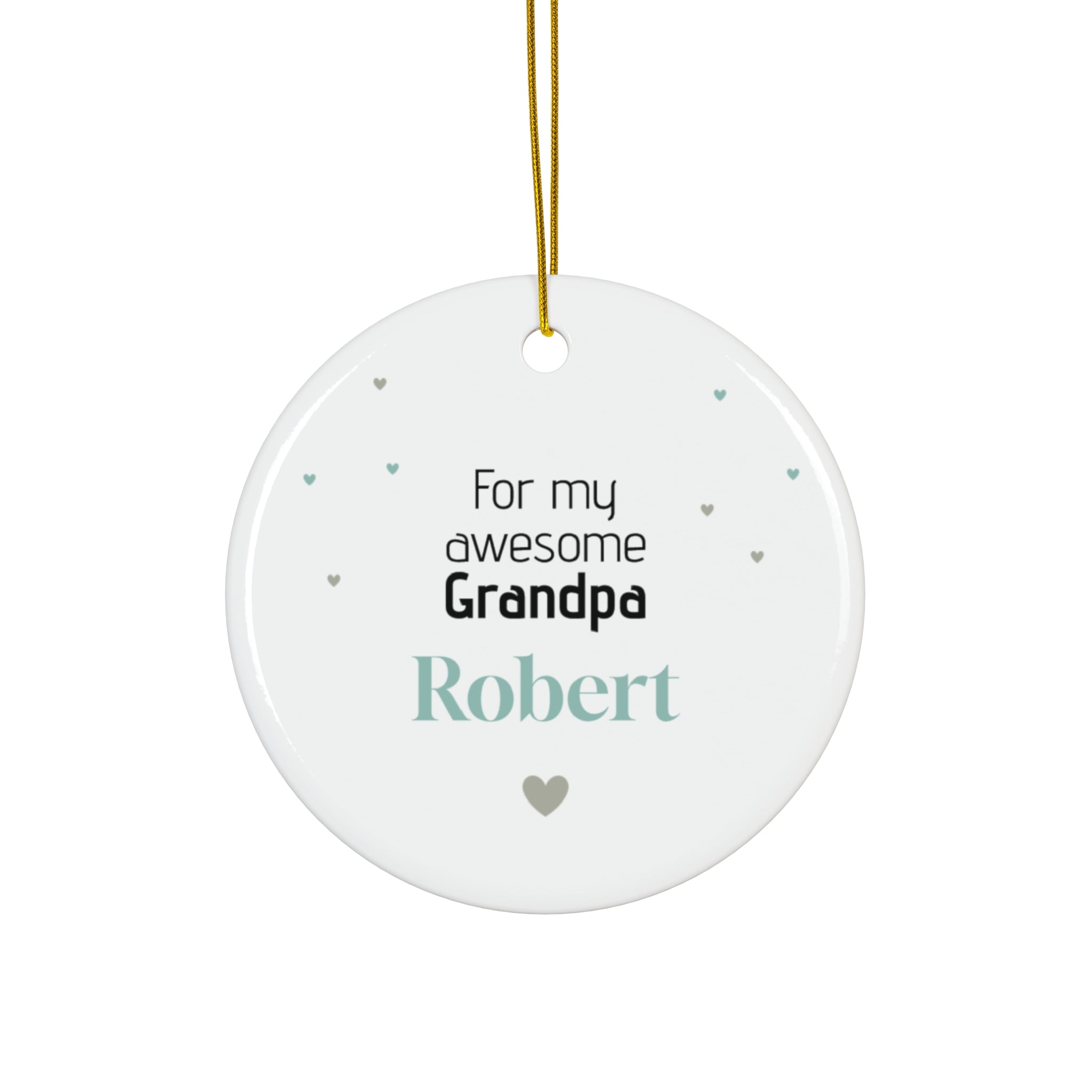 Ceramic Ornament – “For the Sweetest Aunt Nancy” Personalized Holiday Keepsake