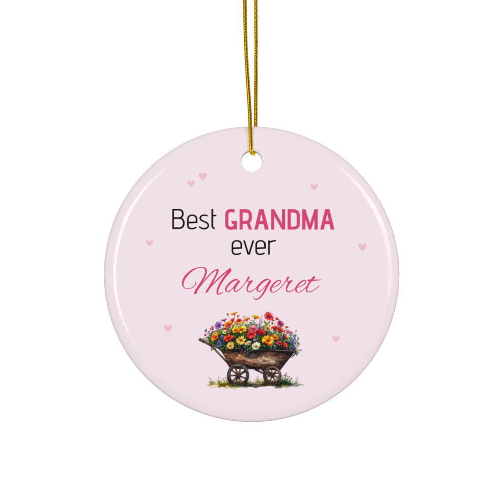 Ceramic Ornament – “For the Sweetest Aunt Nancy” Personalized Holiday Keepsake