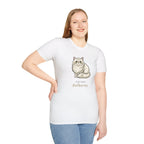 Personalized Cat T-Shirt — Cute Fluffy Cat Illustration (Add Name)