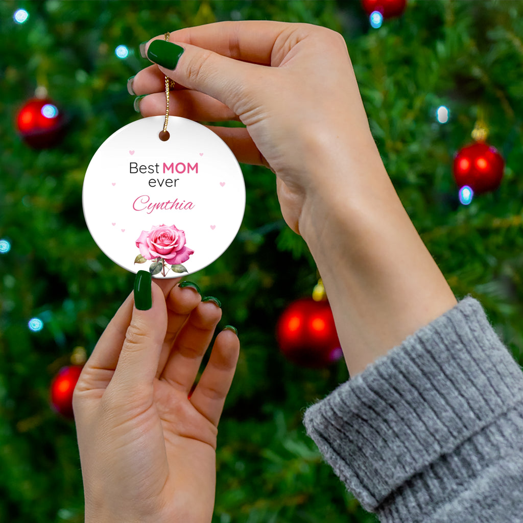 Ceramic Ornament – “For the Sweetest Aunt Nancy” Personalized Holiday Keepsake