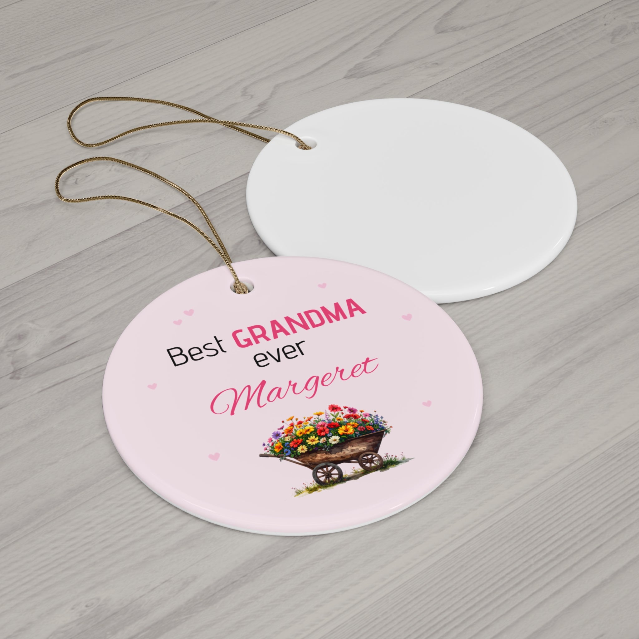 Ceramic Ornament – “For the Sweetest Aunt Nancy” Personalized Holiday Keepsake
