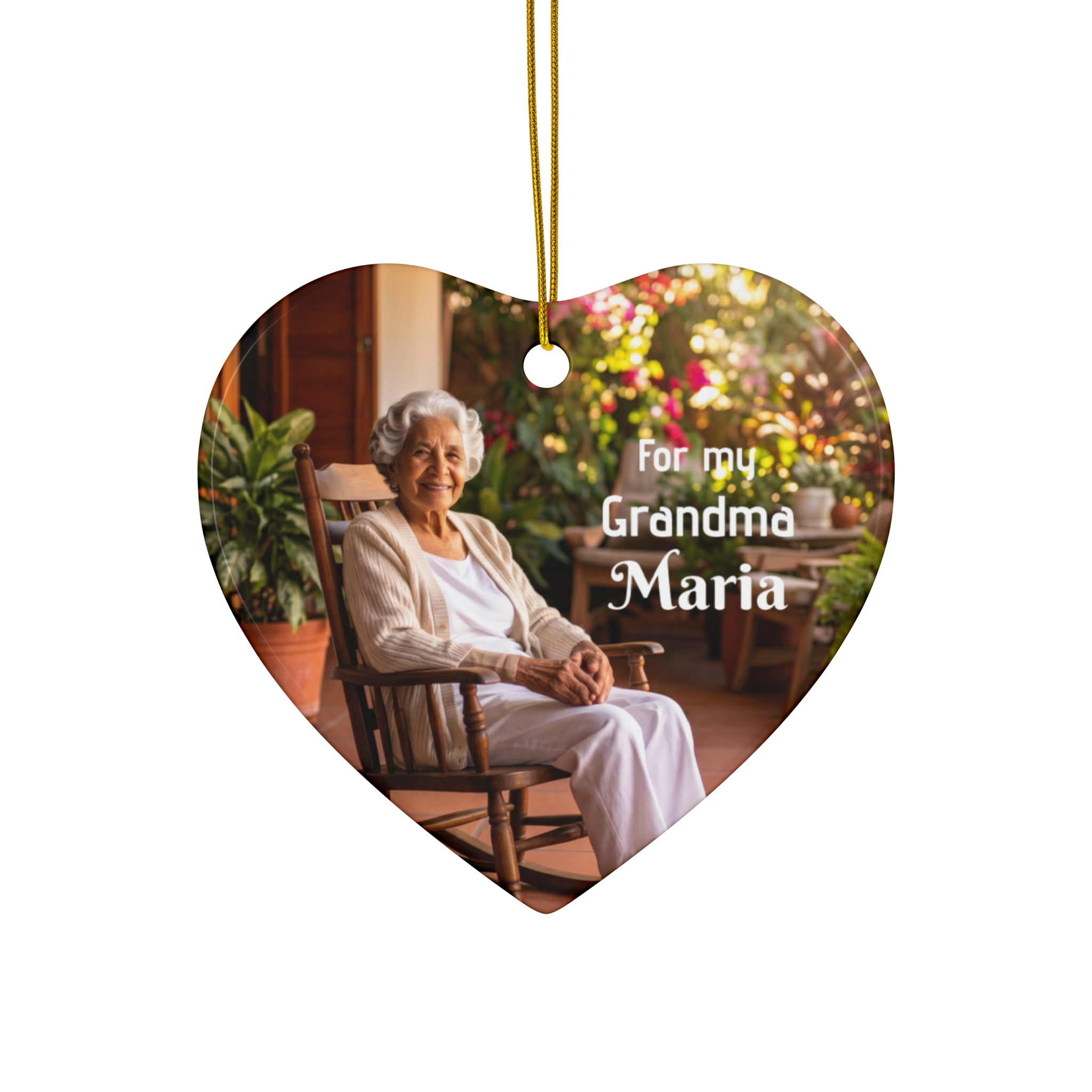 Ceramic Ornament – “For the Sweetest Aunt Nancy” Personalized Holiday Keepsake