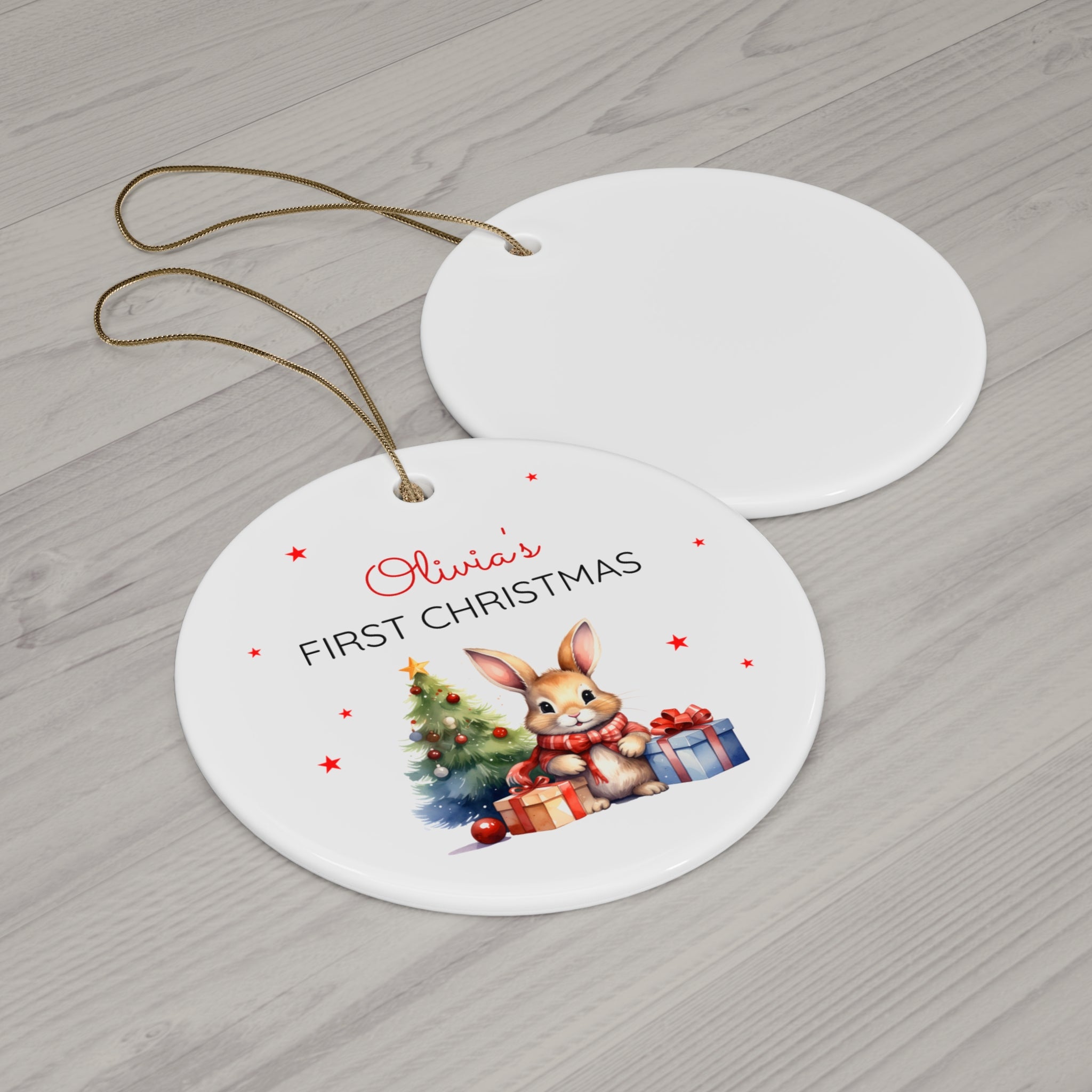 Ceramic Ornament – “For the Sweetest Aunt Nancy” Personalized Holiday Keepsake