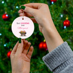 Ceramic Ornament – “For the Sweetest Aunt Nancy” Personalized Holiday Keepsake