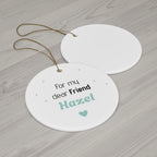 Copy of Ceramic Ornament – “For the Sweetest Aunt Nancy” Personalized Holiday Keepsake