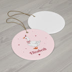 Copy of Copy of Copy of Ceramic Ornament – “For the Sweetest Aunt Nancy” Personalized Holiday Keepsake