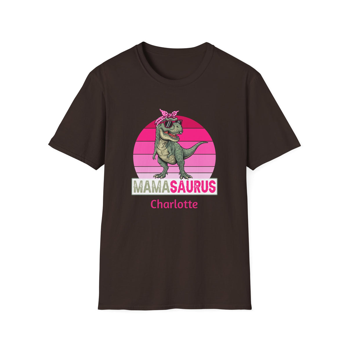 Personalized Cat T-Shirt — Mamasaurus Illustration (Add Name)