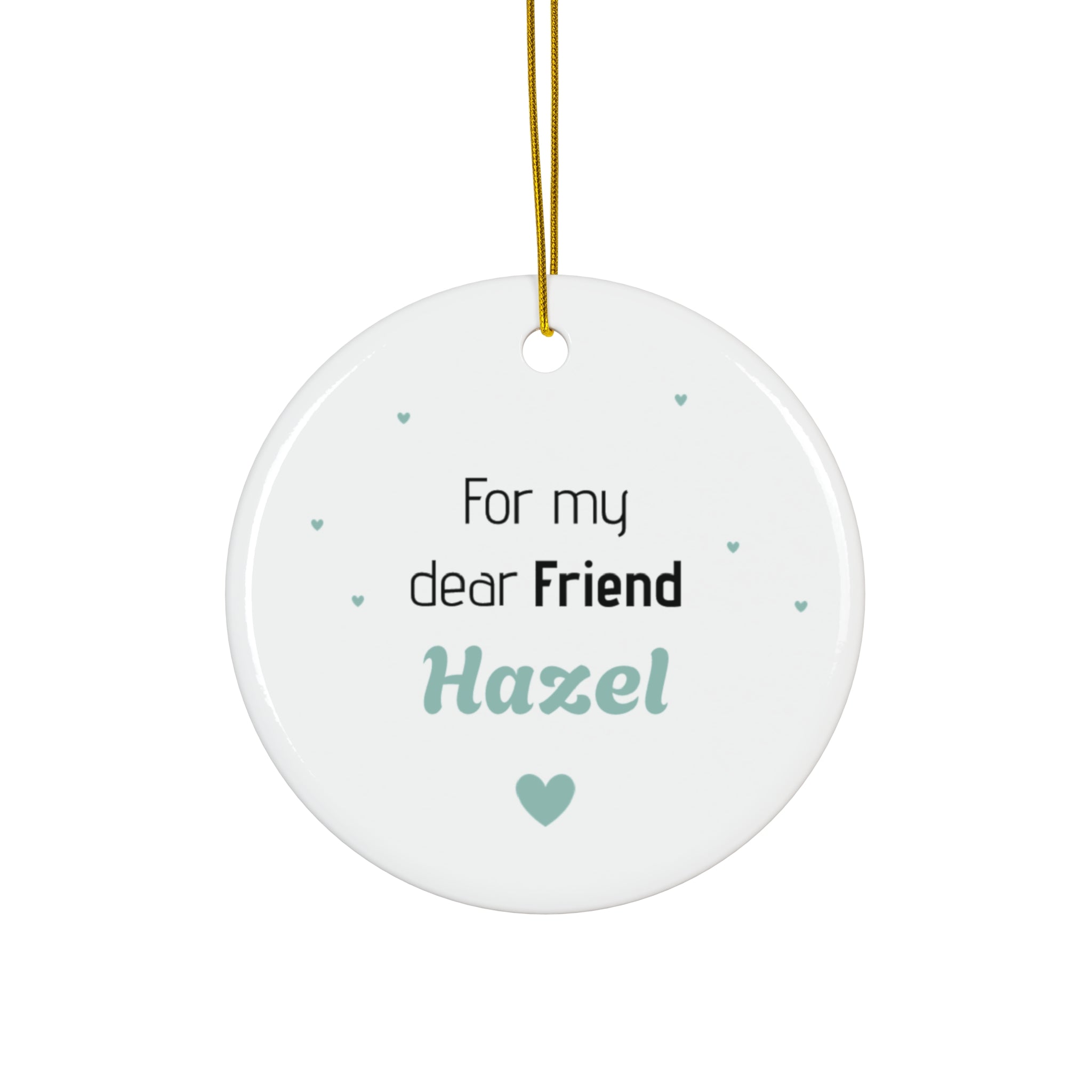 Copy of Ceramic Ornament – “For the Sweetest Aunt Nancy” Personalized Holiday Keepsake